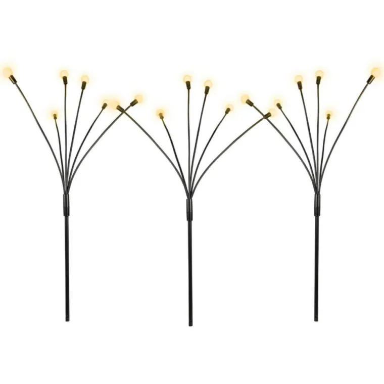 Discount BLACHÈRE ILLUMINATION Piques lucioles solaire animé 2 fonctions 18 LED coloris blanc chaud Blachere - 65 cm