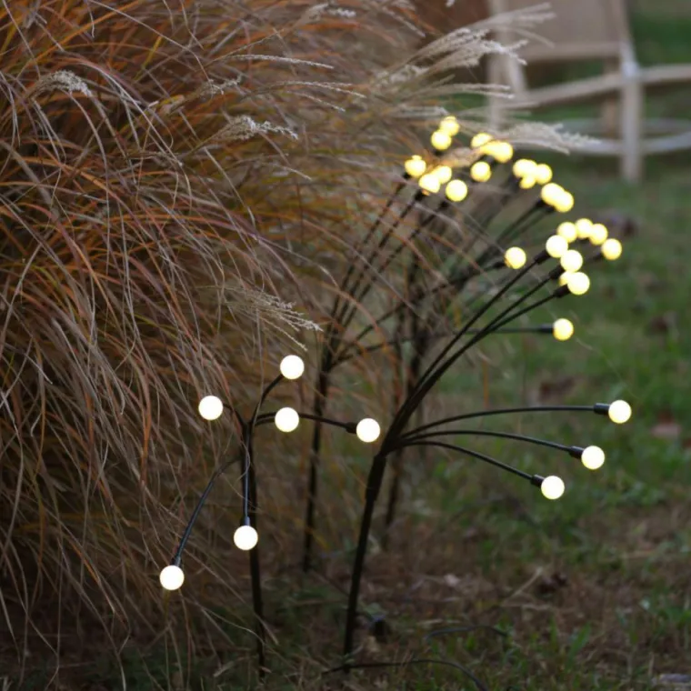 Discount BLACHÈRE ILLUMINATION Piques lucioles solaire animé 2 fonctions 18 LED coloris blanc chaud Blachere - 65 cm