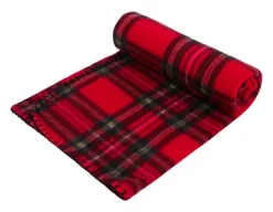 New WOUAPY Plaid de Noël pour chien et chat en polaire coloris rouge motifs à carreaux - 100 x 70 cm