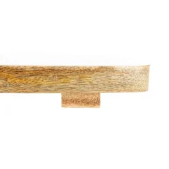 Outlet Planche sur pied en bois de manguier naturel forme vague - 50 x 19,5 x 2,5 cm
