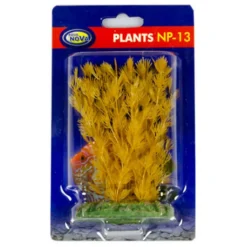 New BLUE CORAL Plante artificielle pour aquarium, myriophylle jaune, AQUA NOVA - Hauteur 13cm