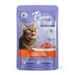 Discount LES REPAS PLAISIR Pochon pour chat stérilisé au poulet Plaisir 100 g