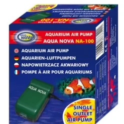 New BLUE CORAL Pompe à air 130L/H, fonctionnalité silencieuse, marque AQUA NOVA, modèle NA-100