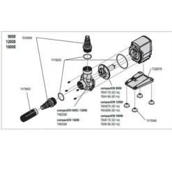 Clearance BLUE CORAL Pompe à eau compacte pour aquarium - EHEIM Compact ON 9000
