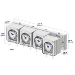 BLUE CORAL Pompe doseuse 4 canaux, précise et robuste - marque ECOTECH MARINE, modèle Versa VXF-1