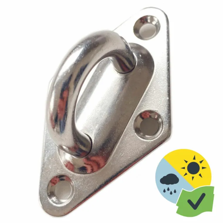Clearance GARD & ROCK Pontet pour voile d'ombrage coloris gris en inox Gard&Rock - Ø 8 mm