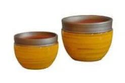 Discount Pot Austral Ibiza Sunshine en terre cuite émaillée H 16 x Ø 20 cm