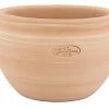 New TERRABLANCA Pot boule en terre cuite claire - Ø 34 x H 24 cm