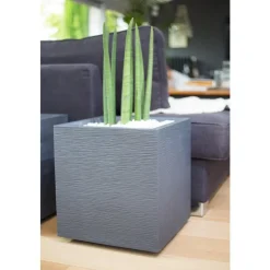 Best EDA Pot carré Graphit anthracite L.40 x l.40 x H.40 cm
