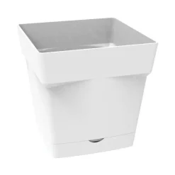 Outlet EDA Pot carre Toscane Blanc L17,4 x l17,4 x H17