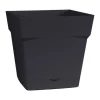 Outlet EDA Pot carre Toscane Gris anthracite L24,8 x l24,8 x H24