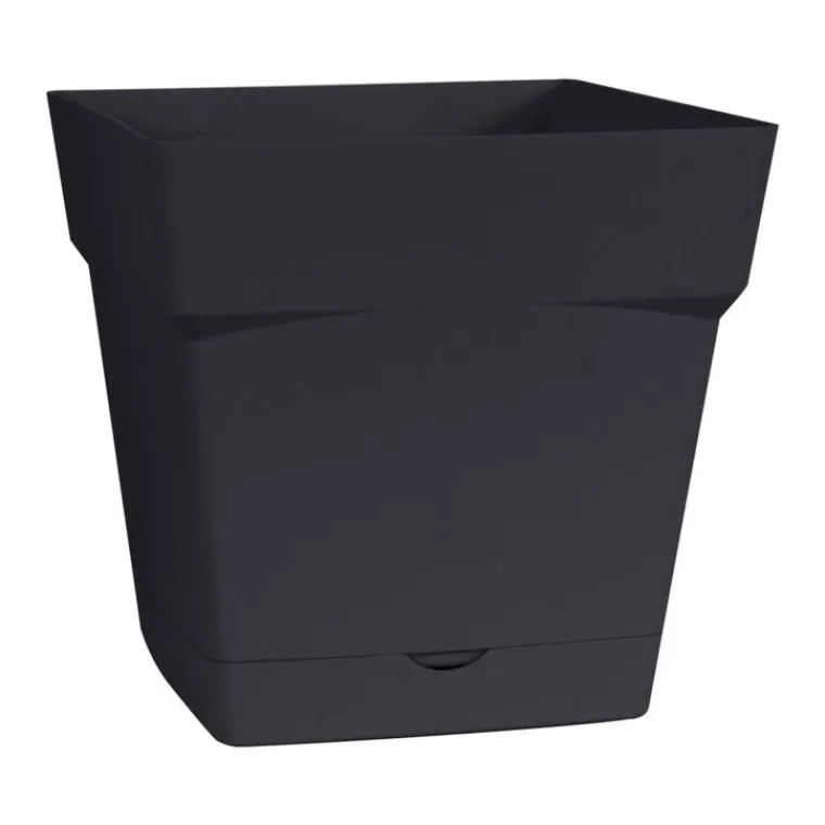 Outlet EDA Pot carre Toscane Gris anthracite L24,8 x l24,8 x H24
