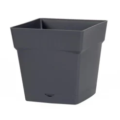 Outlet EDA Pot carre Toscane Gris anthracite L24,8 x l24,8 x H24
