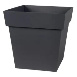 Hot EDA Pot carre Toscane Gris anthracite L32 x l32 x H32