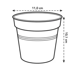 Outlet ELHO Pot 11cm Green Basics 11 cm noir