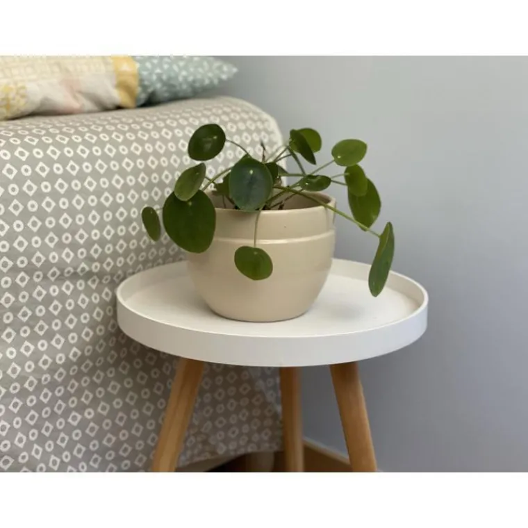 Outlet LES POTERIES D'ALBI Pot coloris beige en terre émaillée Austral - Ø 16 cm