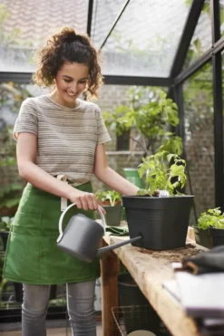 Online ELHO Pot de culture carré coloris living noir Green Basics Allin1 - Ø 15 cm