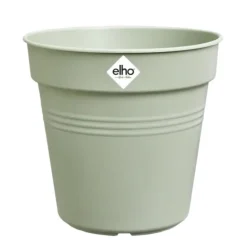 New ELHO Pot de culture en polypropylène vert pierre Green basics - Ø 13 x H 12 cm