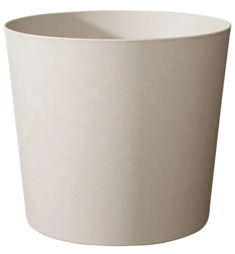 Best EDA Pot en matière recyclée coloris blanc calcaire Poetic Elément conique 8,7 L - Ø 25 x H 24 cm