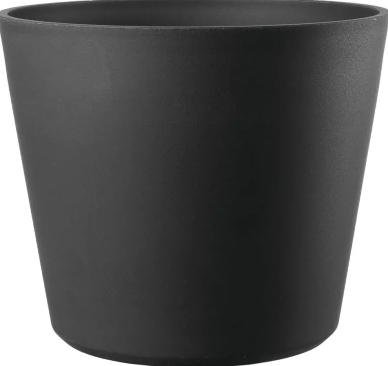 Sale DEROMA Pot en plastique injecté coloris gris Origin Vaso anthracite - Ø 29 x H 24 cm