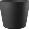 Discount DEROMA Pot en plastique injecté coloris gris Origin Vaso anthracite - Ø 24 x H 20 cm