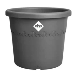 Discount ELHO Pot en plastique recyclé gris anthracite Algarve Cilindro - Ø 48 x H 40 cm