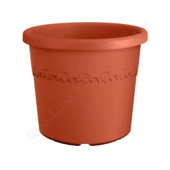 Clearance ELHO Pot en plastique recyclé terra Algarve Cilindro - Ø 24,5 x H 20,8 cm