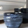 Discount LES POTERIES D'ALBI Pot en terre cuite émaillée bleu Nuit étoilée Austral - Ø20 x H16 cm
