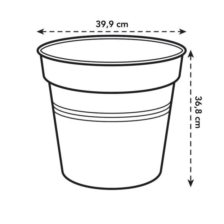 ELHO Pot green basics de 28 L coloris noir Ø 40 x 37 cm