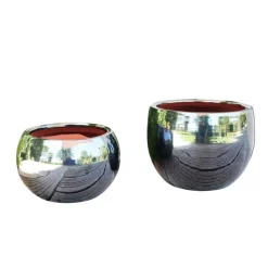 Outlet LES POTERIES D'ALBI Pot gris gamme le lisère Ø 25 cm