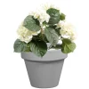 Hot DECOLINES Pot horticole émaillé gris Ø 19 cm