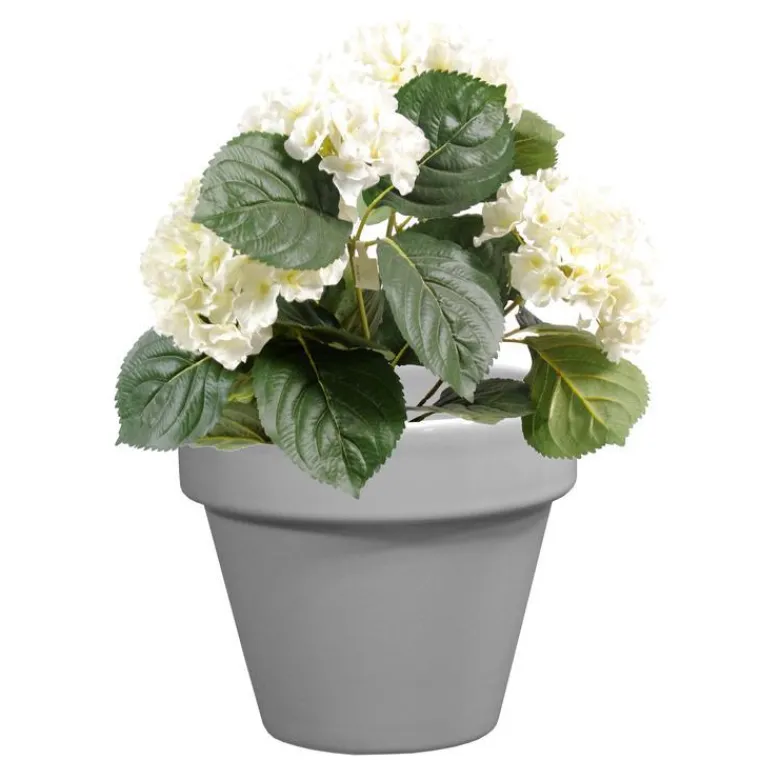 Hot DECOLINES Pot horticole émaillé gris Ø 19 cm