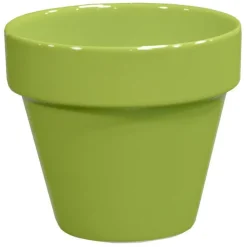 Online DECOLINES Pot horticole émaillé moutarde Ø 25 x H 22 cm