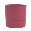 POETIC Pot rond à réserve d’eau en polypropylène rose Terra Eda Aquaduo - Ø 14,3 x H 14,3 cm