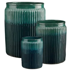 Sale EDELMAN Pot rond en céramique coloris vert Lugano - Ø 54 × 70 cm