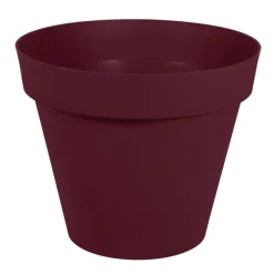 Best POETIC Pot rond en polypropylène rouge Bourgogne Eda Toscane 170 L - Ø 79 x H 66 cm