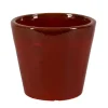 New PASSION FOR POTTERY Pot rond Shanghai rouge en grès émaillé - Ø 34 x 30 cm