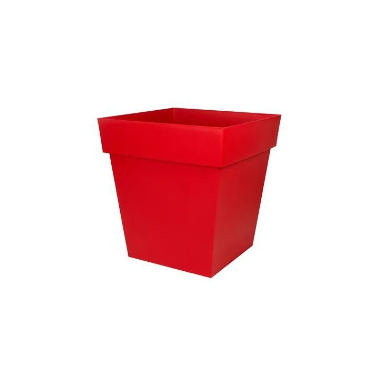 Sale EDA Pot Toscane carré coloris rouge rubis 49,5 x 49,5 x 52,5 cm de 87 L