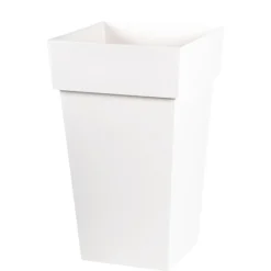 Best EDA Pot Toscane carré haut blanc L.40 x l.39 x H.65 cm