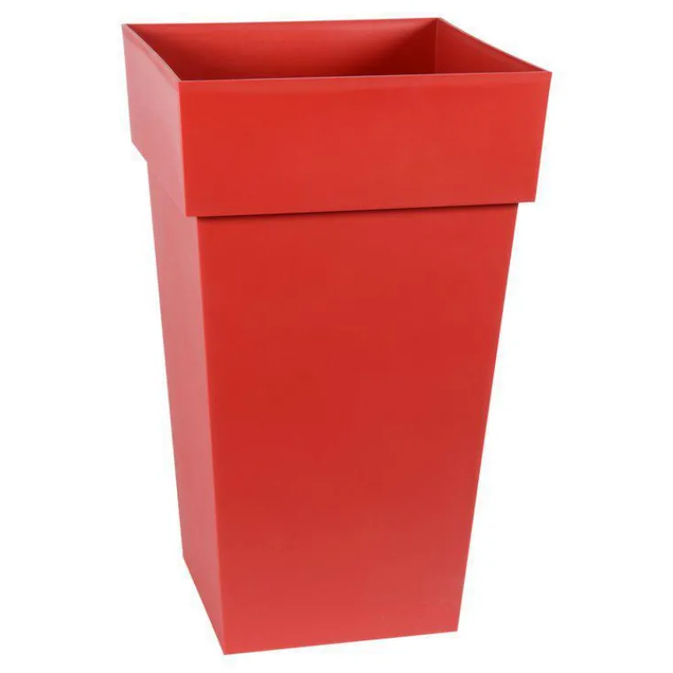 Outlet EDA Pot Toscane carré haut rouge L.40 x l.39 x H.65 cm