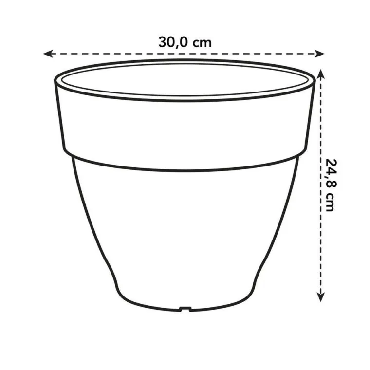 Discount ELHO Pot vibia campana rond de 11 L coloris noir Ø 30 x H 25 cm