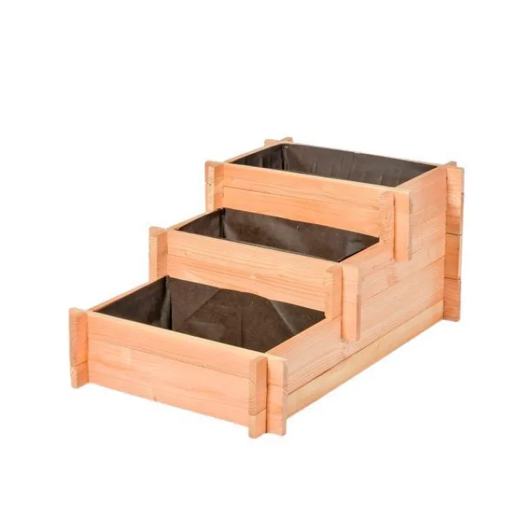 Clearance BOTANIC® Potager 3 étages en bois - 90 x 60 x 42 cm