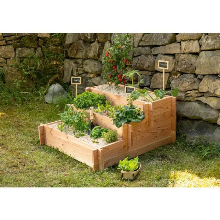 Clearance BOTANIC® Potager 3 étages en bois - 90 x 60 x 42 cm