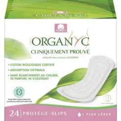 Online ORGANYC Protège slips bio flux léger en pochette individuelle x 24