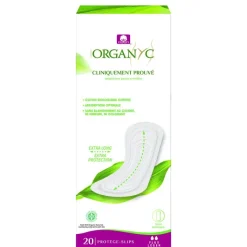 Outlet ORGANYC Protège-slip maxi extra long en coton bio - boîte de 20