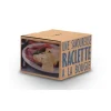 Best COOKUT Raclette à la bougie pour 2 coloris bleu en métal et bois - 14,5 x 14,5 x 6 cm