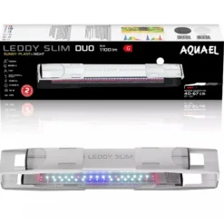 Hot BLUE CORAL Rampe LED aquarium eau douce, blanc 16W, AQUAEL, Leddy Slim Duo Sunny & Plant 2.0 - Day & Night