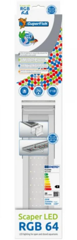 Best BLUE CORAL Rampe LED RGB aquarium eau douce, 7800 K - SUPERFISH Scaper - 29 W, 64