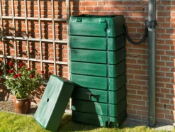 Outlet OUTSIDE LIVING Récupérateur à eau mural coloris vert - 276 L