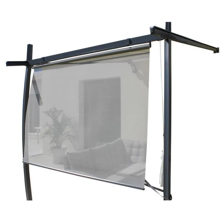 Outlet COULEURS DU MONDE Rideau brise soleil coloris gris en textilene